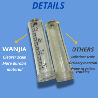 Seringue vétérinaire en plastique et acier TPX WANJIA, seringue à embout Luer Lock réglable pour animaux, injecteur pour bovins, ovins, porcins, utilisation en élevage