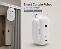 Robot Inteligente para Cortinas con WiFi Tuya, Abridor Automático de Cortinas para Rieles en U y T, Automatización para Hogar y Hotel