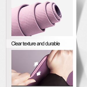 Tapete de Yoga Pilates de <span class=keywords><strong>TPE</strong></span> Antideslizante de Doble Cara, Ecológico, de 6 mm de Grosor, con Orificios para Colgar, Tapete Deportivo para Fitness - Product Image 4