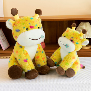 Jouets en peluche mignons et doux en forme de faon, girafe, poupées animales en peluche, doudou apaisant, cadeau pour enfants, décoration d'intérieur réconfortante - Product Image 6