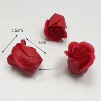 81 pièces de savon floral en forme de rose pour le bain et le corps, parfumé, cadeau pour mariage et Saint-Valentin, tête de fleur de rose en savon