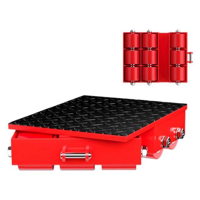 3-20 Ton Customizable Machine Moving Skates, Steel Roller Industrial Trolley for Rigging & Moving