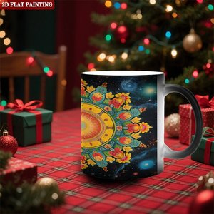 Mug à sublimation 11oz en céramique noire givrée, tasse activée par la chaleur, best-seller des fêtes - Product Image 2