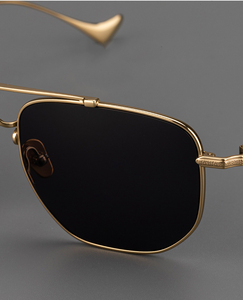 LMAMBA 22198 New Arrive Fashion Ultralight Pure Titanium Frames Shades Designer Custom Logo <b>Square</b> <b>Sunglasses</b> Women Men - Product Image 3