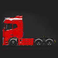 MOULD KING 19015S Kits de camions de remorquage lourds, pompe à béton pneumatique, briques, voiture télécommandée technique APP, blocs de construction pour enfants