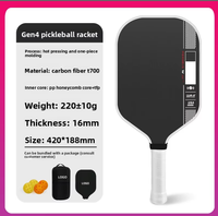 Raquette de pickleball GEN4 Pro IV 16 mm 14 mm, noyau TFP GEN4 Pro, surface en fibre de carbone Toray T700, conforme aux normes USAPA UPA-A