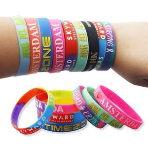 รับออกแบบโลโก้ สายรัดข้อมือยางซิลิโคน พิมพ์ลายตามสั่ง ขายส่ง - Product Image 4