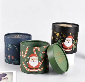 Tubo de Papel Cilíndrico Personalizado de Fábrica para Regalos, Tubo de Embalaje Redondo para Regalos Navideños - Product Image 2
