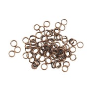100 pièces 5mm 6mm Double boucles rondes anneaux de saut fendus bijoux à bricoler soi-même connexion Mini anneau fendu pour la fabrication de bijoux