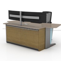 Console de contrôle en métal pour salle de contrôle, poste de travail combiné, commande, surveillance CCTV, mobilier de bureau pour utilisation en centre commercial, assis-debout