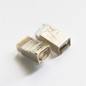 Conectores FTP Blindados Cat7 Cat6a 8p8c, <span class=keywords><strong>Conector</strong></span> Ethernet sin Herramientas, <span class=keywords><strong>Conector</strong></span> de Cable LAN, <span class=keywords><strong>Conector</strong></span> RJ45, <span class=keywords><strong>Conector</strong></span> <span class=keywords><strong>RJ11</strong></span>, Enchufe Modular Cat6 - Product Image 6