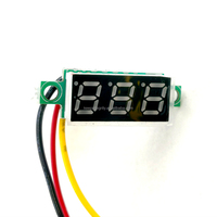 Voltmètre numérique DC de petite taille 0,28 pouce, affichage numérique réglable, trois fils, DC0-100V, mesureur de tension de batterie