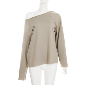 Camiseta de Manga Larga para Mujer, Holgada, Cómoda, Casual, Transpirable, con Hombros Tejidos, Deportiva, Color Liso, Otoño, Antipilling - Product Image 4