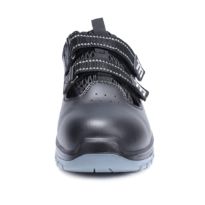 JIANKUN-Sandalias impermeables de cuero de vaca en relieve para hombres y mujeres, zapatos de trabajo de verano, zapatos de seguridad antideslizantes de alta calidad para hombres y mujeres - Product Image 2