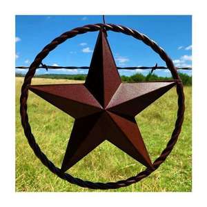Metal estrella rústico Viejo Oeste país familia granja pared colgante decoración arte - Product Image 1