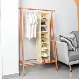 <b>Hanging</b> Shoe Organizer With Mesh Pockets 33x15x85cm For Closet Door Storage Shoes Hats Multifunctional Non Woven Fabric - Product Image 4