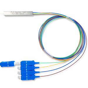 Kualitas tinggi tabung baja mikro serat PLC Splitter dengan konektor SC UPC 1*4 serat optik PLC Splitter - Product Image 1