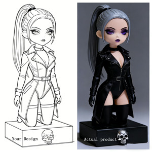 Muñeco <span class=keywords><strong>de</strong></span> Acción Personalizado <span class=keywords><strong>de</strong></span> PVC, Colección Anime Nitroplus, Personajes Impresos en 3D para Fines Decorativos, en Caja - Product Image 6