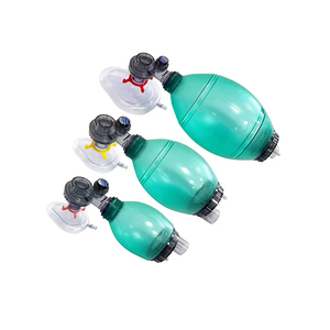 Acil durum kiti ilk yardım cihazı yetişkin pediatrik bebek tek kullanımlık taşınabilir tıbbi yeşil PVC Ambu çanta manuel resüsitatör - Product Image 1