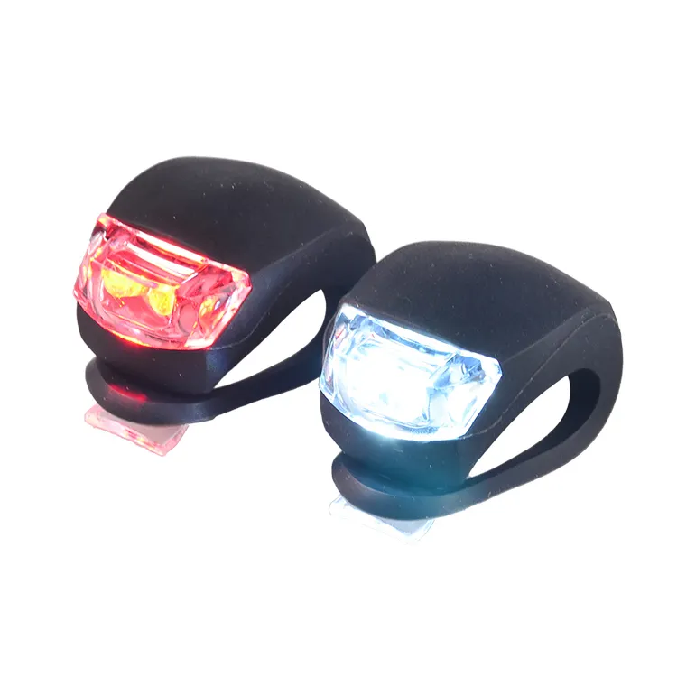 Helmet Tent Backpack Scooter Safety Warning Light Bike Decoration Blue White Red LED Lamp Silicone Bicycle Light