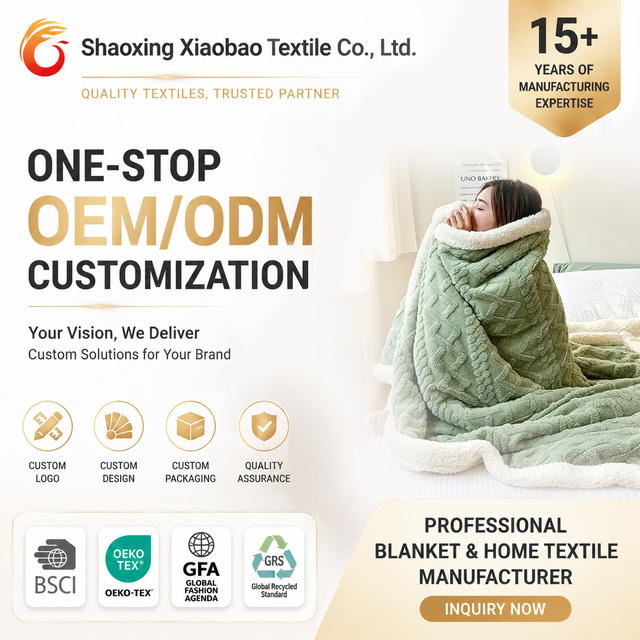 Manufacturer Direct Sales Custom Wholesale Soft Warm Fleece Sherpa Jacquard Velvet Throw Blanket for Winter
