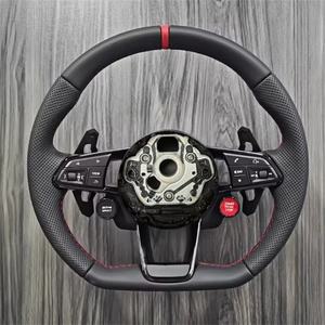 Volante de Fibra de Carbono Personalizado para Audi R8 A5 RS Q5 TT R8 A4 Q6 B8 B9 <span class=keywords><strong>S4</strong></span> RS6 A6 C7 A4L A5L Q7, Accesorios para Automóviles - Product Image 1