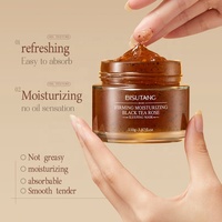 Masker Wajah Semalaman OEM Black Tea Rose Infused, Melembapkan Terus-Menerus, Menghaluskan, Menstabilkan Kulit, Melembutkan, Perawatan Wajah Bernutrisi