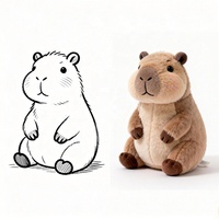 Vente flash - Peluche capybara mignonne super douce avec rembourrage en coton - Cadeau d'anniversaire unisexe pour enfants