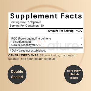 CHTNature自社ブランド健康サプリメントピロロキノリンキノンPQQ CoQ10カプセル - Product Image 2