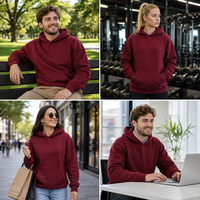 Sudadera con Capucha Oversize Personalizada Multicolor Unisex, 400-600GSM, Felpa Gruesa, Estilo Urbano, Hombros Caídos