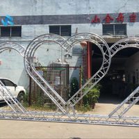 Truss en aluminium en forme de cœur pour mariage, prix usine, à vendre