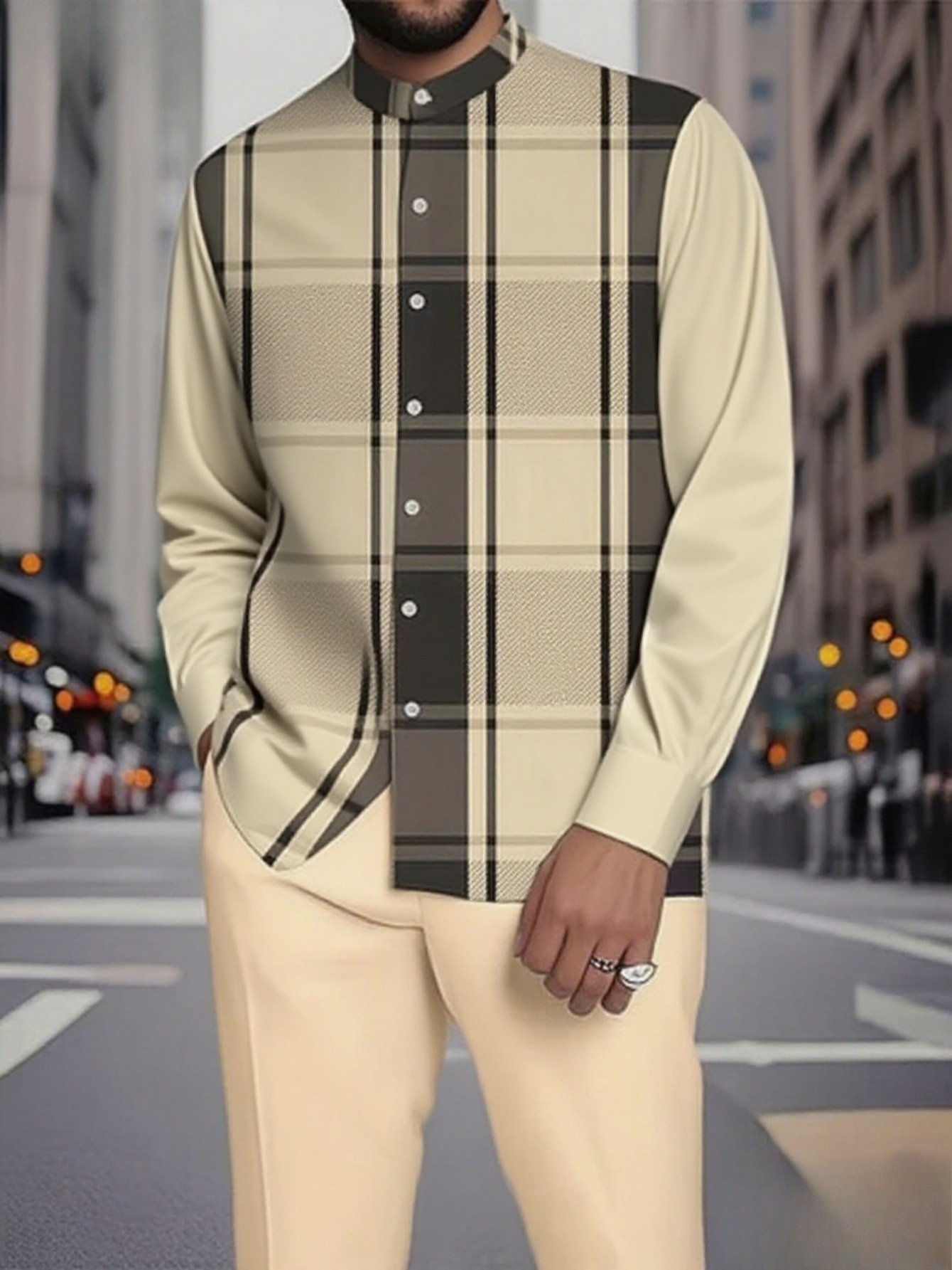 Plaid beige