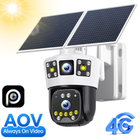 Cámara de Seguridad PTZ HiEasy 6MP 4G SIM con Doble Lente, Cámara CCTV para Exteriores, Grabación AOV 24/7, Visión Nocturna en Color, Detección de Movimiento, IP66