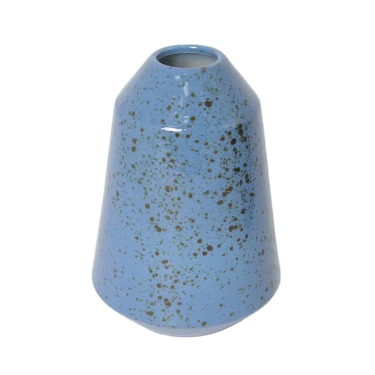 2022 Günstige China Lieferant <span class=keywords><strong>Großhandel</strong></span> ODM Geometrie Design Home Decor Blue Porzellan Keramik vasen