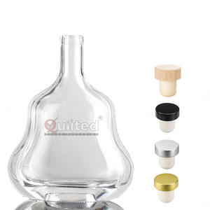 Bouteille de spiritueux, whisky ou brandy en verre blanc épais de 700 ml, personnalisable, avec bouchons, fabriquée en <span class=keywords><strong>France</strong></span>, en vente - Product Image 2