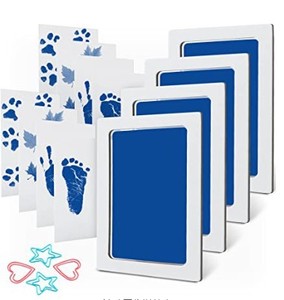 Kit de Huellas de Manos y Pies de Bebé Vvocci - Marco de Fotos DIY para Recién Nacidos y Niños Pequeños, Regalo para Baby Shower con Almohadillas de Tinta y Logotipo Personalizado - Product Image 2