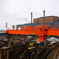 Pont roulant personnalisé de marque chinoise 5, 10, 20 tonnes à commande par cabine, à double poutre, avec grappin électromagnétique