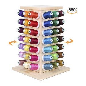 Wooden Thread Spool <b>Rack</b> <b>Rotatable</b> Sewing Storage Holder For Workshops Desktop Use - Product Image 1