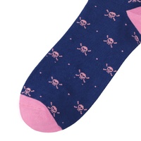 Chaussettes fantaisie à motif crâne - Antidérapantes et antibactériennes, écologiques, chaussettes décontractées de printemps à motifs amusants pour hommes (logo sur le dessus/le bas)