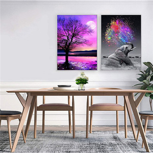 Kit Pittura Diamante 5D all'ingrosso, con Diamanti Completi, Tema Elefante, Pavone, Albero della Fortuna, Arte Orientale per Decorazione Murale Domestica - Product Image 3