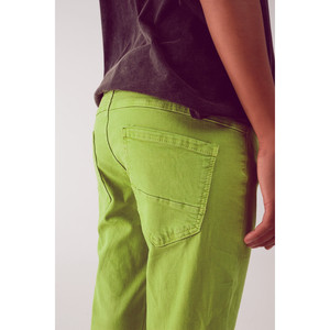 Jeans Ajustados con Botones a la Vista en Verde - Product Image 5