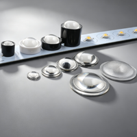 Lentille optique convexe en acrylique LED semi-circulaire personnalisée, lentille en plastique PMMA pour accessoires d'éclairage de lampe murale de cabinet