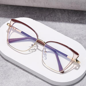 Gafas con montura óptica Cat Eye Hl-82181 para mujer, de plástico y metal, montura completa, tamaño mediano, con lentes de policarbonato. - Product Image 2