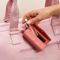 Étui à rouge à lèvres élégant en cuir PU avec miroir, pochette mignonne pour fille, porte-baume à lèvres, porte-gloss, porte-clés, breloque pour sac