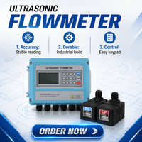 Versatile Handheld Industrial Ultrasonic Flow Meter Portable Non-contact Sensor Stainless Steel PVC Pipe Flow Measurement