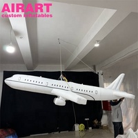 Accessoires de spectacle : Avion gonflable blanc, Modèle d'avion gonflable pour spectacle aérien