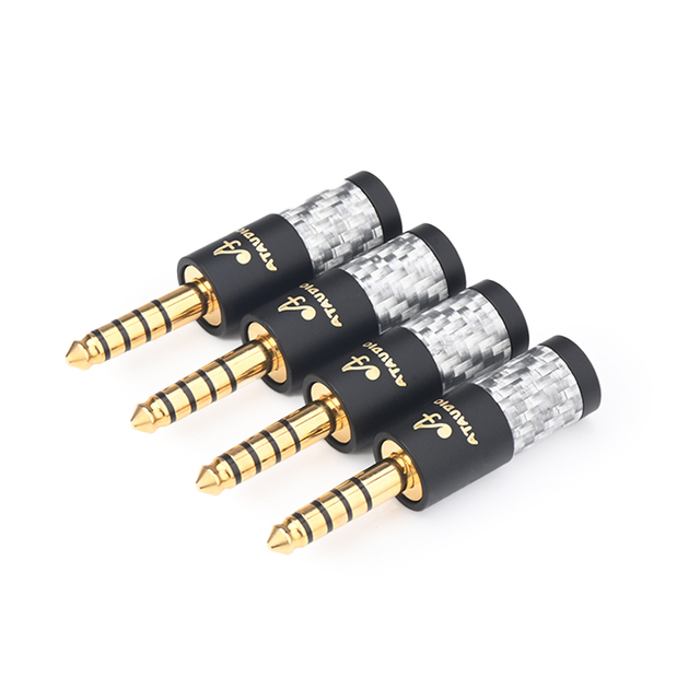 ATAUDIO HiFi 4.4mm Jack 5 Pole Stereo Audio Jack 4.4 Gold Plated Balanced Headphone Earphone Connector