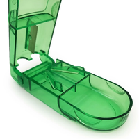 Coupe-pilules en plastique écologique, vente directe usine, étui diviseur de comprimés, boîte de voyage pour médicaments, outil de découpe de pilules à lame tranchante