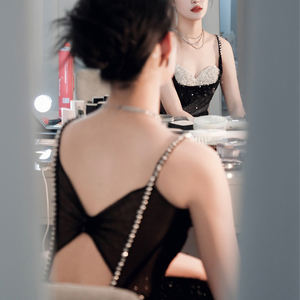 ชุดคอร์เซ็ทสีดำไม่มีจีบแขนสุดหรู - Product Image 4