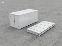 Unités de stockage préfabriquées portables en acier imperméables, conteneurs mobiles pliables à installation rapide pour la location